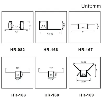 Wall led aluminum profile