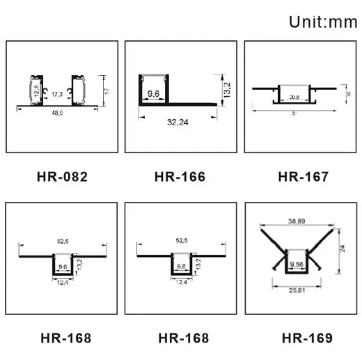 Wall led aluminum profile