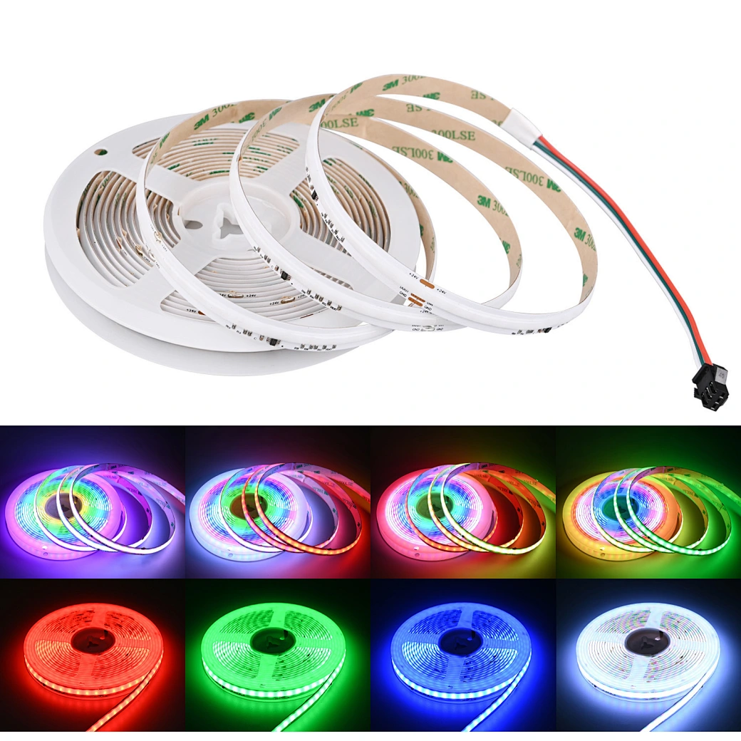 12v 24v tunable white rgb pixel cob led strip light