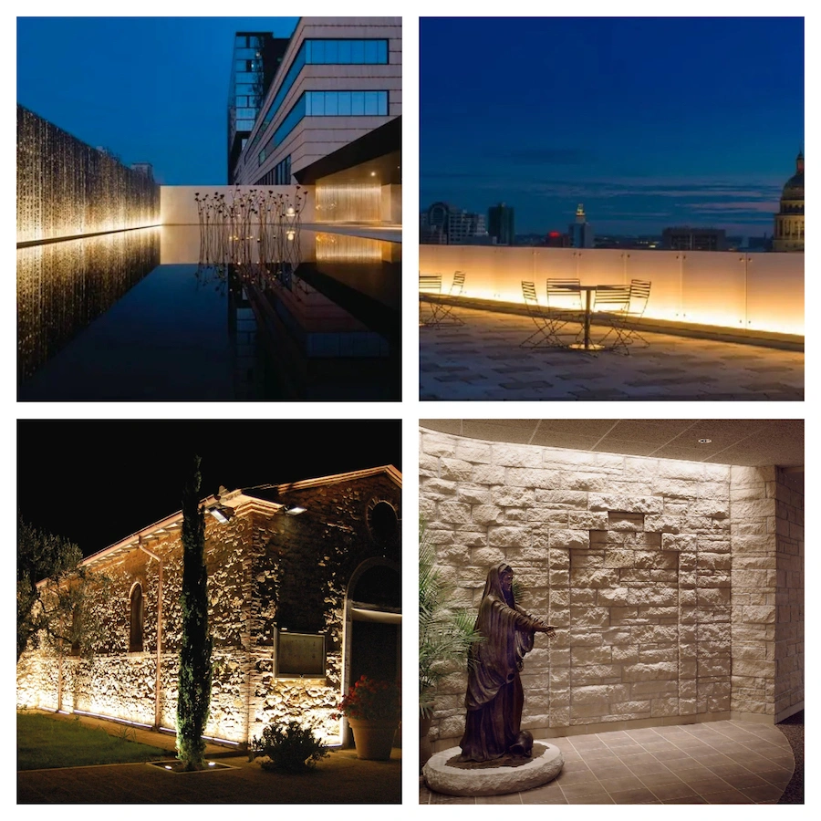 application of led exterior wall washer lighting