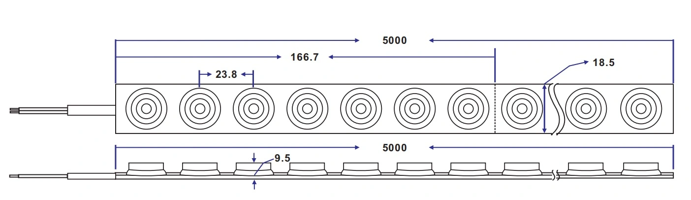 dimension of flexible exterior wall washer
