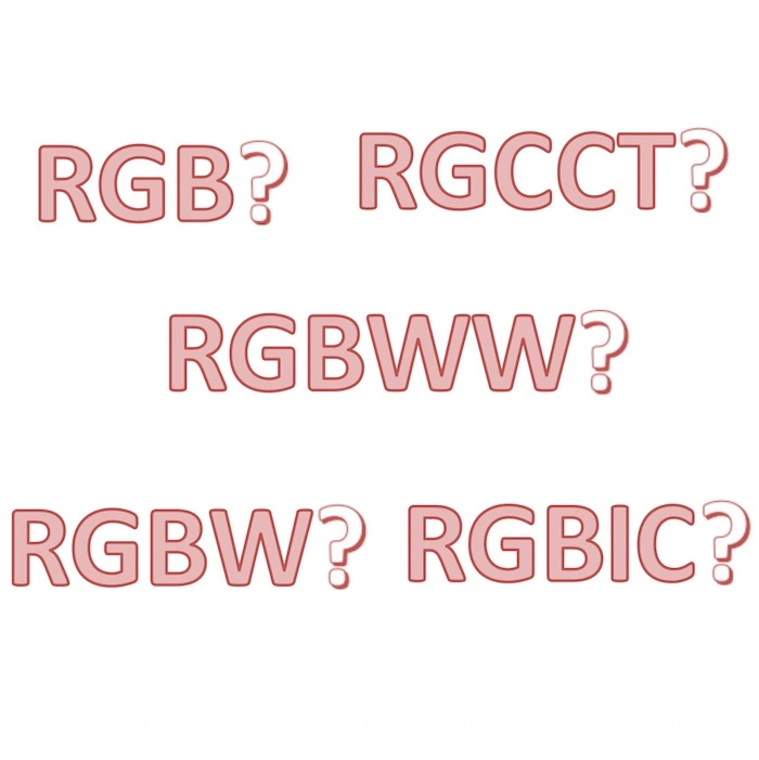 RGB vs RGBW vs RGBWW vs RGBIC vs RGBCCT LED灯带