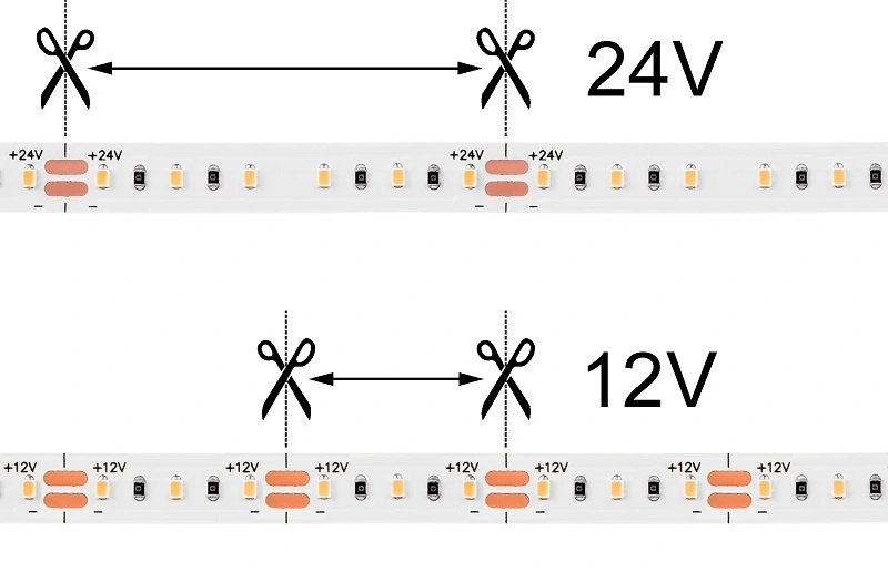 Tira de LED de 12V vs 24V, ¿cuál es mejor?