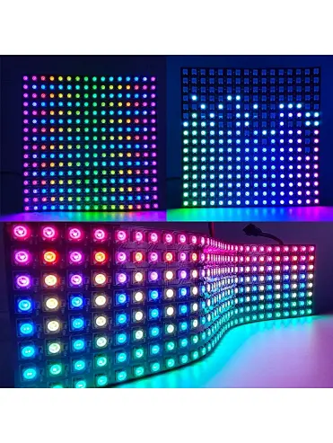 8x32 16x16 8x8 RGB WS2812B SK6812 flexible led matrix