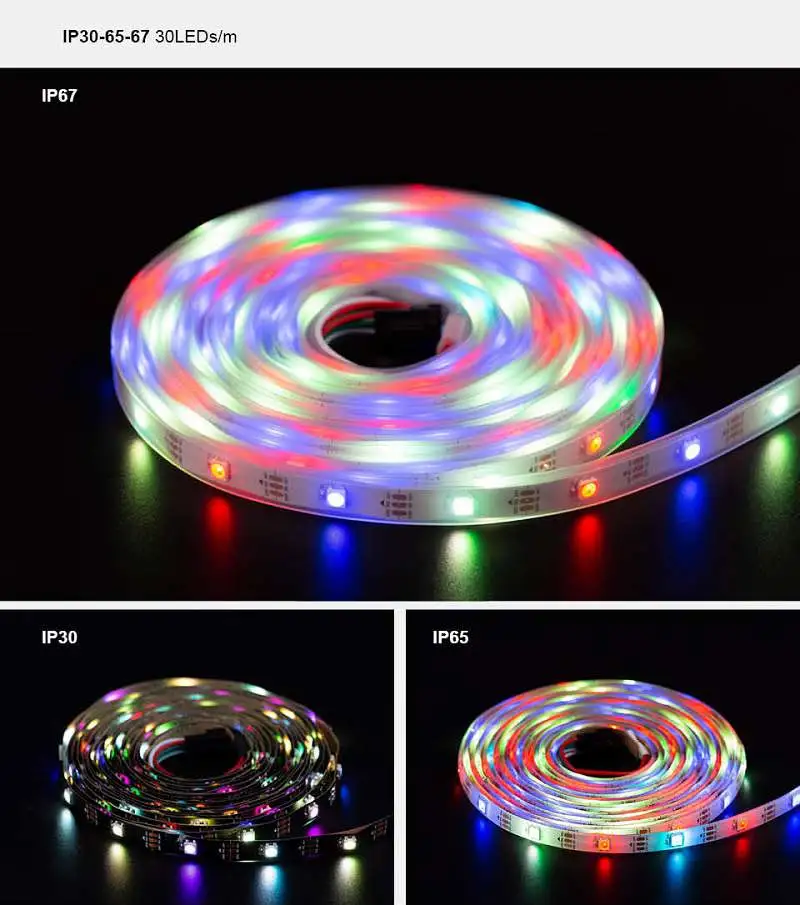 picture of addressable sk6812 rgbw led strip light