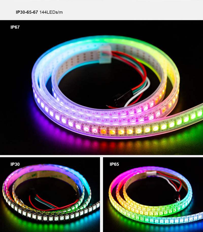 picture of addressable sk6812 rgbw led strip light