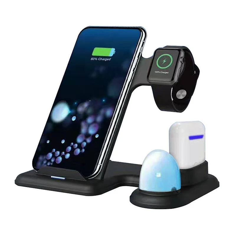 iWatch/Airpod/phone 4 in 1 wireless charger with night lamp
