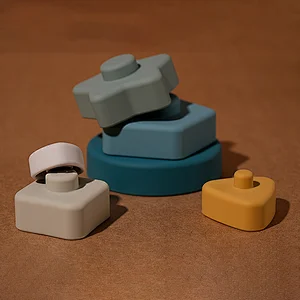 シリコン赤ちゃんのあいだジェンガ堆积楽楽児童早教积木シリコン玩具赤ちゃんマウスガードの