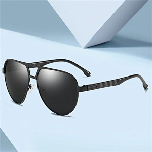 Fashion European Luxury Polarized PC Custom Logo Women Men Metal Sunglasses