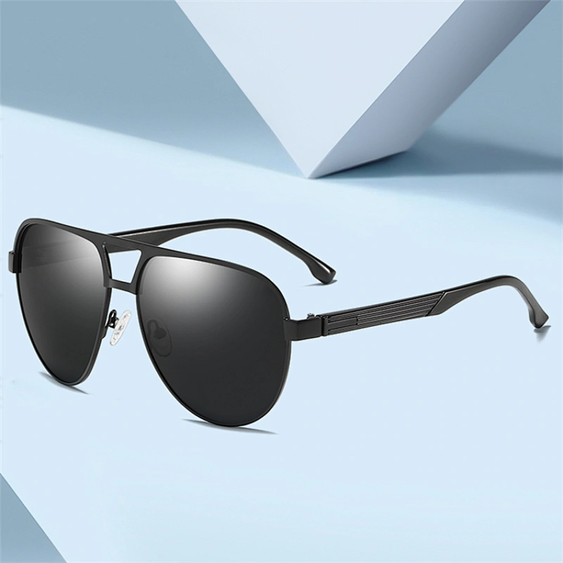 Fashion European Luxury Polarized PC Custom Logo Women Men Metal Sunglasses