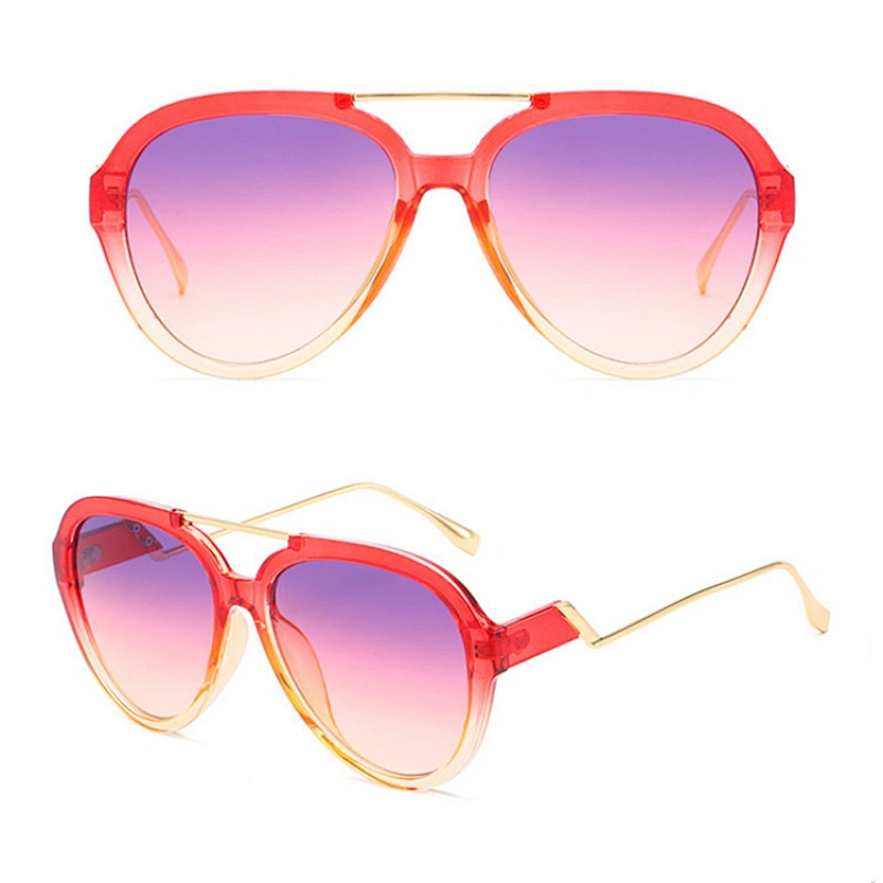 New Arrival Double Bridge Fashionable Pilot Metal Frame Hd Polarized Sunglasses