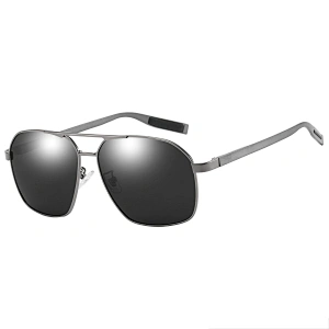 Fashion Custom Logo Metal Square Frame UV400 Lens Sunglasses Sun Glasses For Men