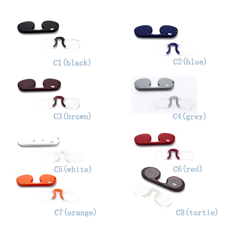 Fashion Mini Pocket Portable Silica Gel Frames Transparent Reading Glasses