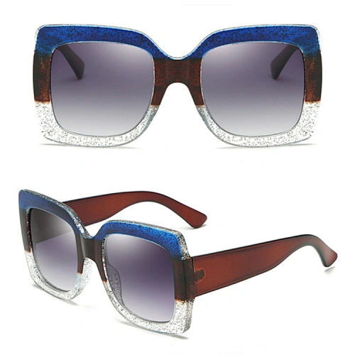 Cute Women Trend Square Pc Wide Frame Glasses Sunglasses