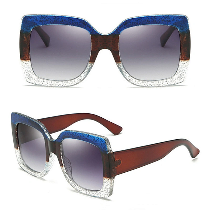Cute Women Trend Square Pc Wide Frame Glasses Sunglasses