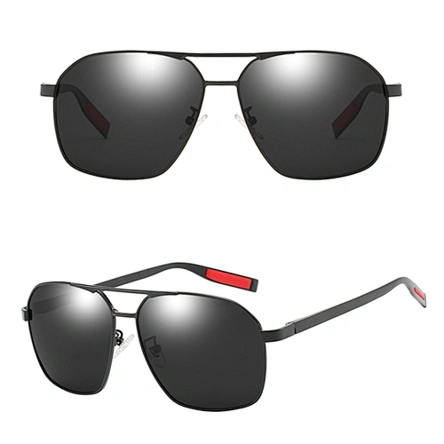 Fashion Custom Logo Metal Square Frame UV400 Lens Sunglasses Sun Glasses For Men