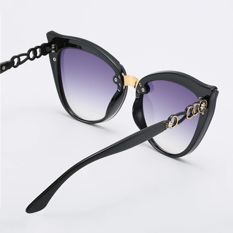 Custom Logo Multi Color Fancy Hd Retro Cat Eyes Sun Glasses Sunglasses