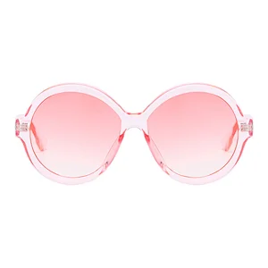 Professional Round Retro Ladies Gentlemen Transparent Frame Sunglasses Sun Glasses