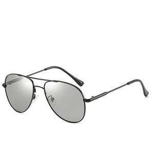 Ready Stock Luxury Black Color Metal Aviation Frames Double Bridge Man Sunglasses