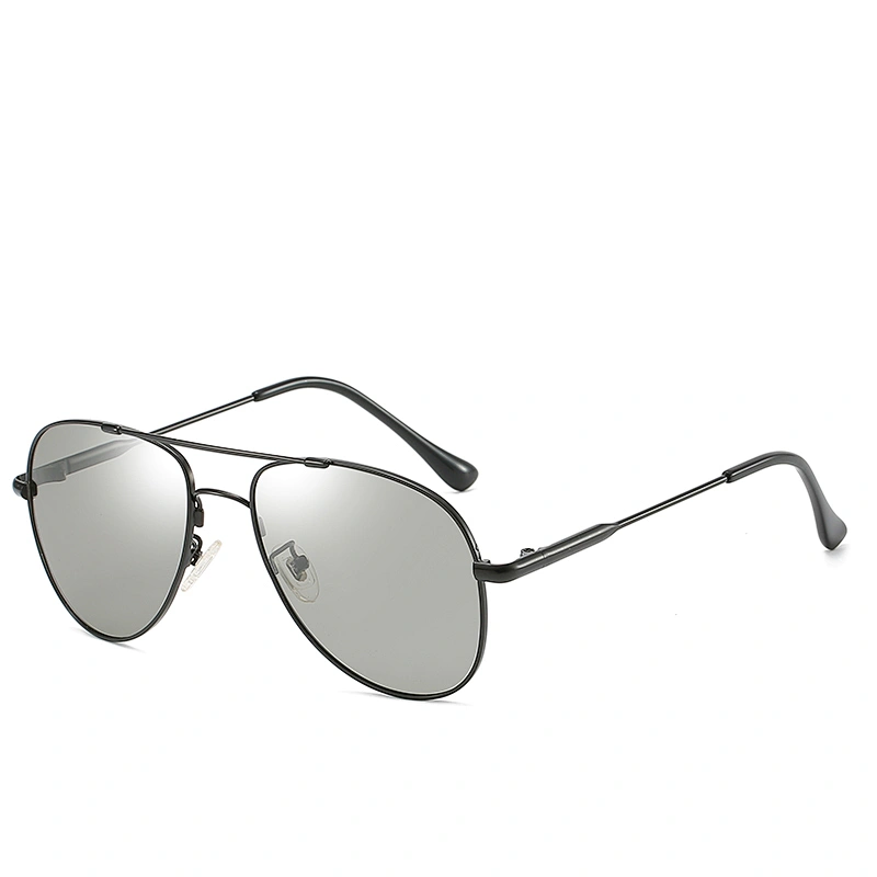 Ready Stock Luxury Black Color Metal Aviation Frames Double Bridge Man Sunglasses