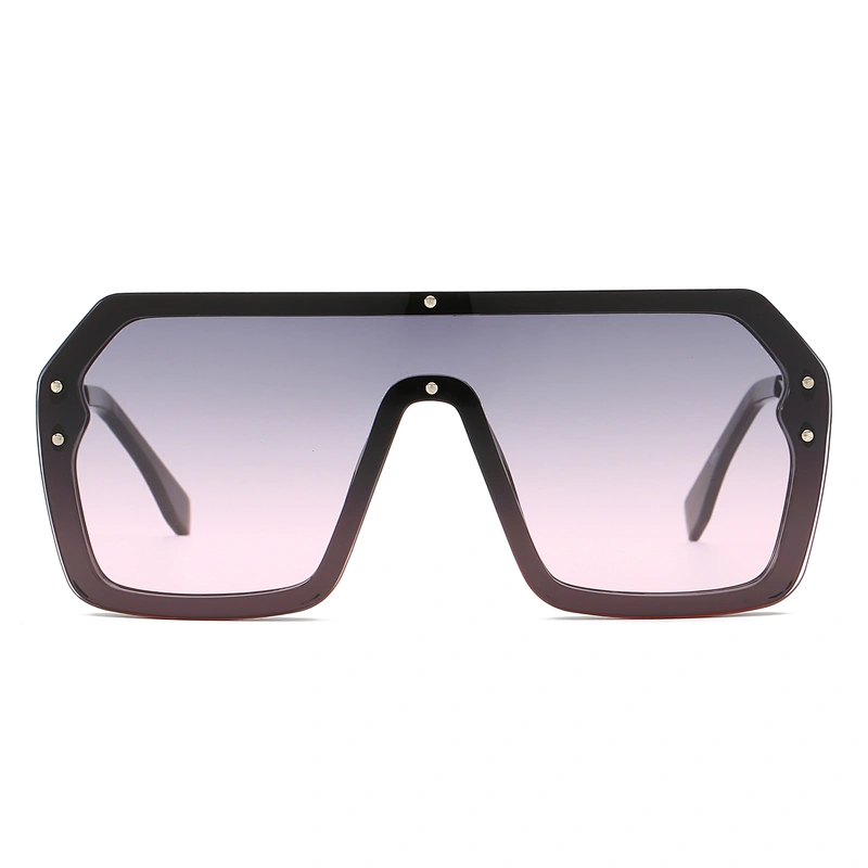 Fashion Custom Logo Unisex PC Square One Piece Frame Sun Glasses Sunglasses