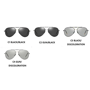 2020 Luxury Men Pilot Double Colors Frame UV400 Shades Sunglasses Sun Glasses