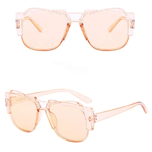 Fashion Stylish Low Price Womens Clear PC Cat Ear Frames Uv Protection Sunglasses