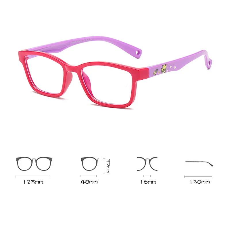 Wholesale Flexible Protective Frames Kids Eye Protection Anti Blue Light Eyeglass for Children