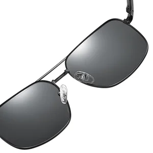 Custom Logo Unisex Personalized Polarized Colorful Lens Metal Frame Sunglasses