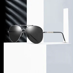 2020 Luxury Men Pilot Double Colors Frame UV400 Shades Sunglasses Sun Glasses