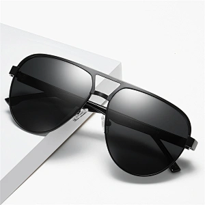 Fashion European Luxury Polarized PC Custom Logo Women Men Metal Sunglasses