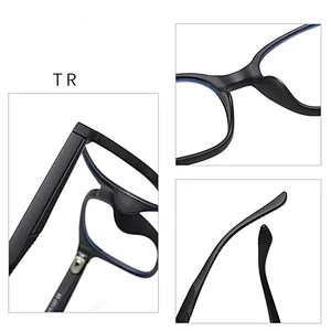 Factory Flexible Non Slip Optical Classical Tr90 Frame Anti Blue Light Glasses for Kids
