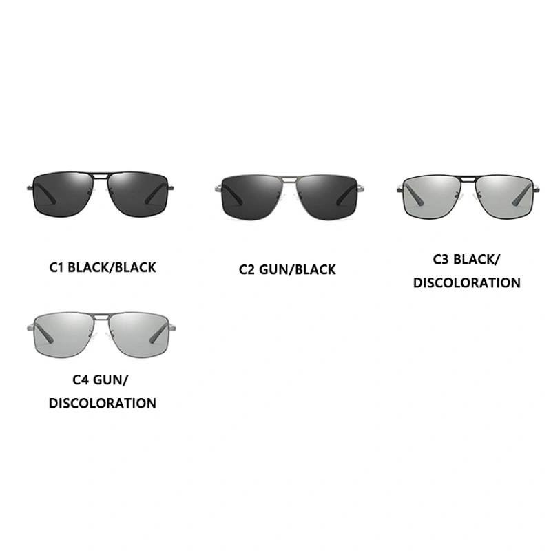 High Quality Custom Mens Metal Square Frame UV400 Lenses Sunglasses Sun Glasses