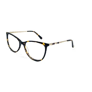 Wholesale Retro Brand Acetate Vintage Glasses Eyeglasses Optical Frame with Metal Part