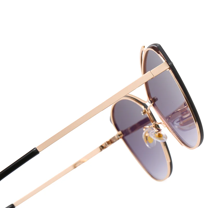 Trendy Fashion Women Oversized Rimless Frames Bright Color UV400 Lens Sunglasses