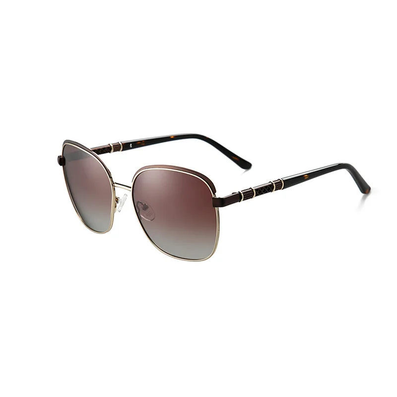 Fashion Sunshade Black Frame Rectangle Women Polarized Sunglasses