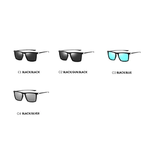 Designer Custom Logo Unisex Polarized PC Square Frame Sun Glasses Sunglasses