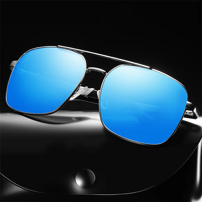 Custom Logo Unisex Personalized Polarized Colorful Lens Metal Frame Sunglasses