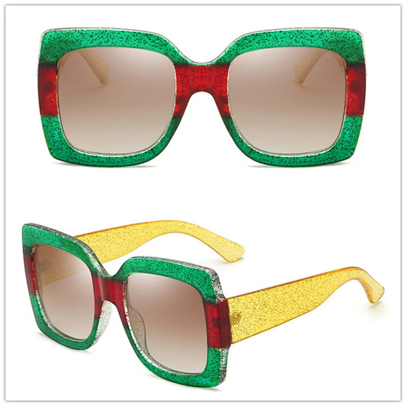 Cute Women Trend Square Pc Wide Frame Glasses Sunglasses