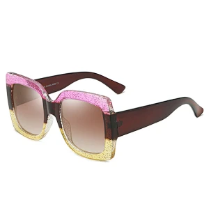 Cute Women Trend Square Pc Wide Frame Glasses Sunglasses