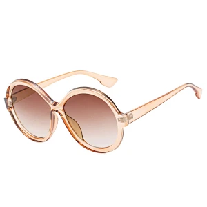 Professional Round Retro Ladies Gentlemen Transparent Frame Sunglasses Sun Glasses