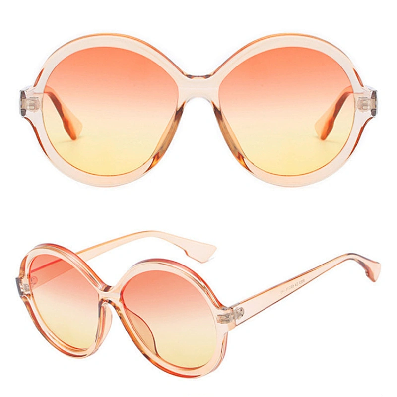Professional Round Retro Ladies Gentlemen Transparent Frame Sunglasses Sun Glasses