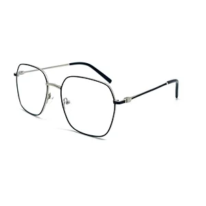 Wholesale Fashion Design Geometric Eyeglasses Optical Gold Metal Frames with Logo