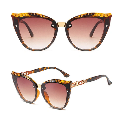 Custom Logo Multi Color Fancy Hd Retro Cat Eyes Sun Glasses Sunglasses