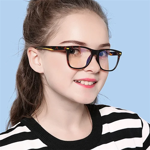 New Simple Design Tr90 Soft Frames Computer Kids Anti Blue Light Glasses