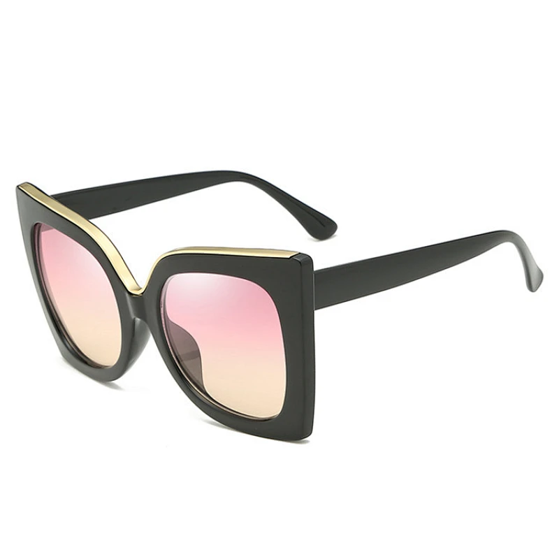 Factory Direct Supply Leopard Big Glasses Frames Uv400 Sunglasses