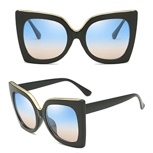 Factory Direct Supply Leopard Big Glasses Frames Uv400 Sunglasses