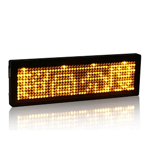 Magnetic or Clip Message Digital Scrolling LED Name Tag