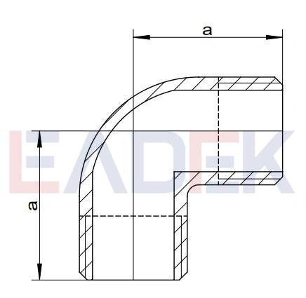 Stainless Steel 90 Degree Elbow MM Drawing