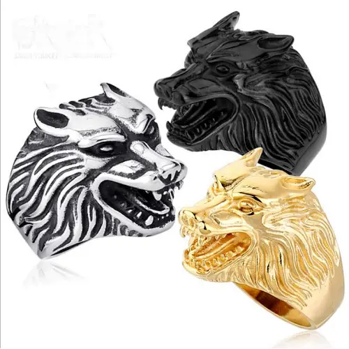 men's Wolf ring